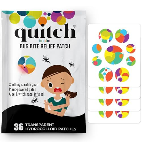 Quitch Mosquito Bite Itch Relief Patch, After Bite Insect Bite Treatment, Anti Itch Cream Alternative, Insect Bite Relief, Cruise, Travel and Camping Essential for Kids | Amazon (US)