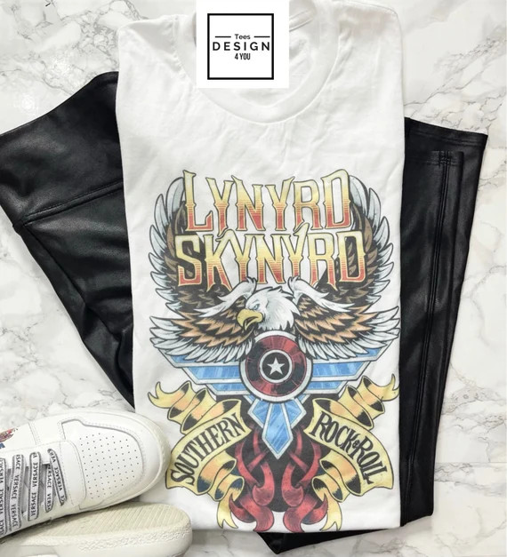 Lynyrd Skynyrd T-shirt/unisex Tee/ Vintage Feel/white/rock - Etsy | Etsy (US)