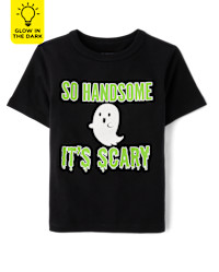 Baby And Toddler Boys Glow Handsome Graphic Tee - black | The Children's Place