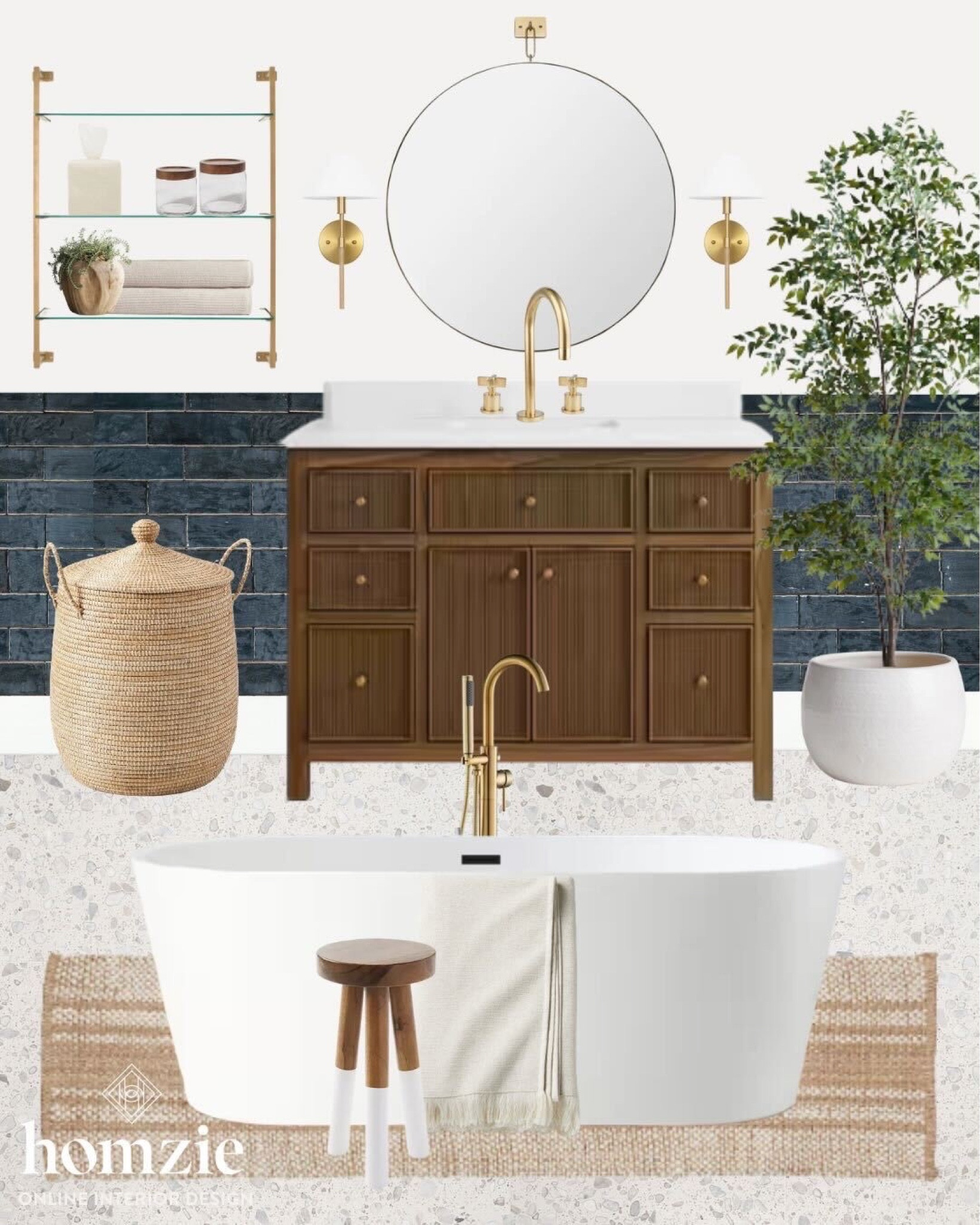 Such a stunning Modern Mid-Century bathroom design! 

#LTKhome #LTKSeasonal #LTKFind