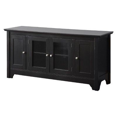 Wood Storage Console TV Stand for TVs up to 58" - Saracina Home | Target