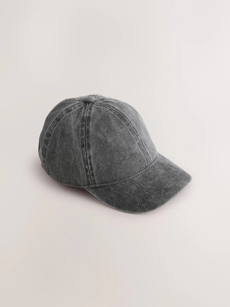 Washed Black Cotton Baseball Cap Hat (1-16yrs) | Next US