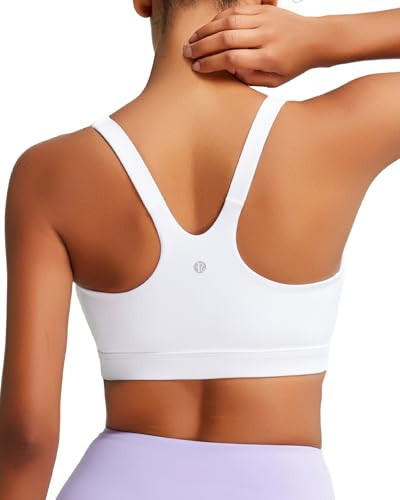 RUNNING GIRL White Sports Bras for Women,Molded Cup High Impact Sports Bras for Women Large Bust(3083_White_XL) | Amazon (US)