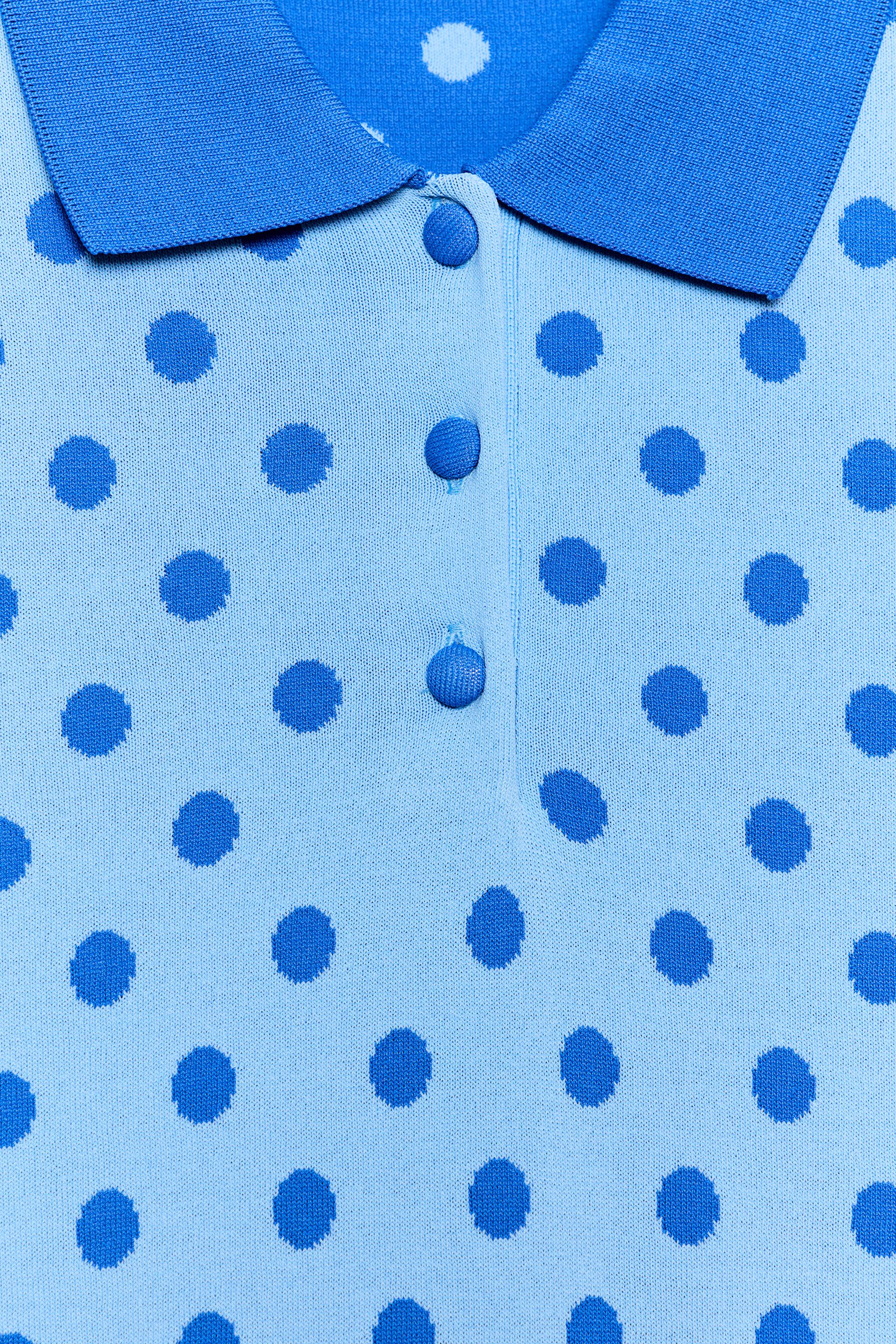 POLKA DOT KNIT POLO SHIRT | Zara UK