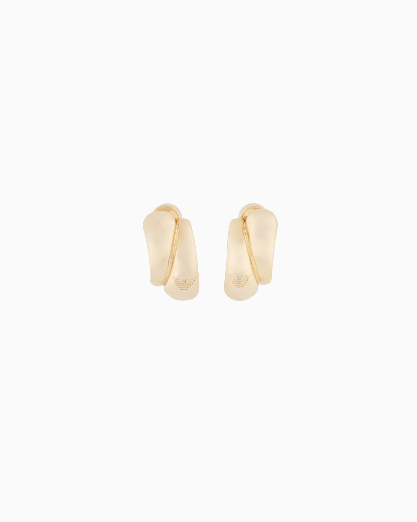 Gold-Tone Brass Hoop Earrings | Emporio Armanii | Armani UK