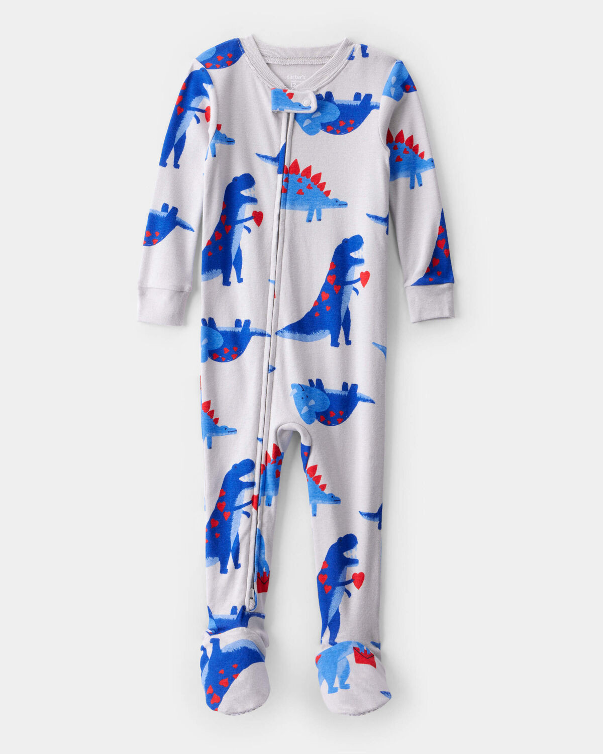 Toddler Boy Dinosaur 100% Cotton Snug Fit Footie 1-Piece Pajamas - Grey | Carter's Inc