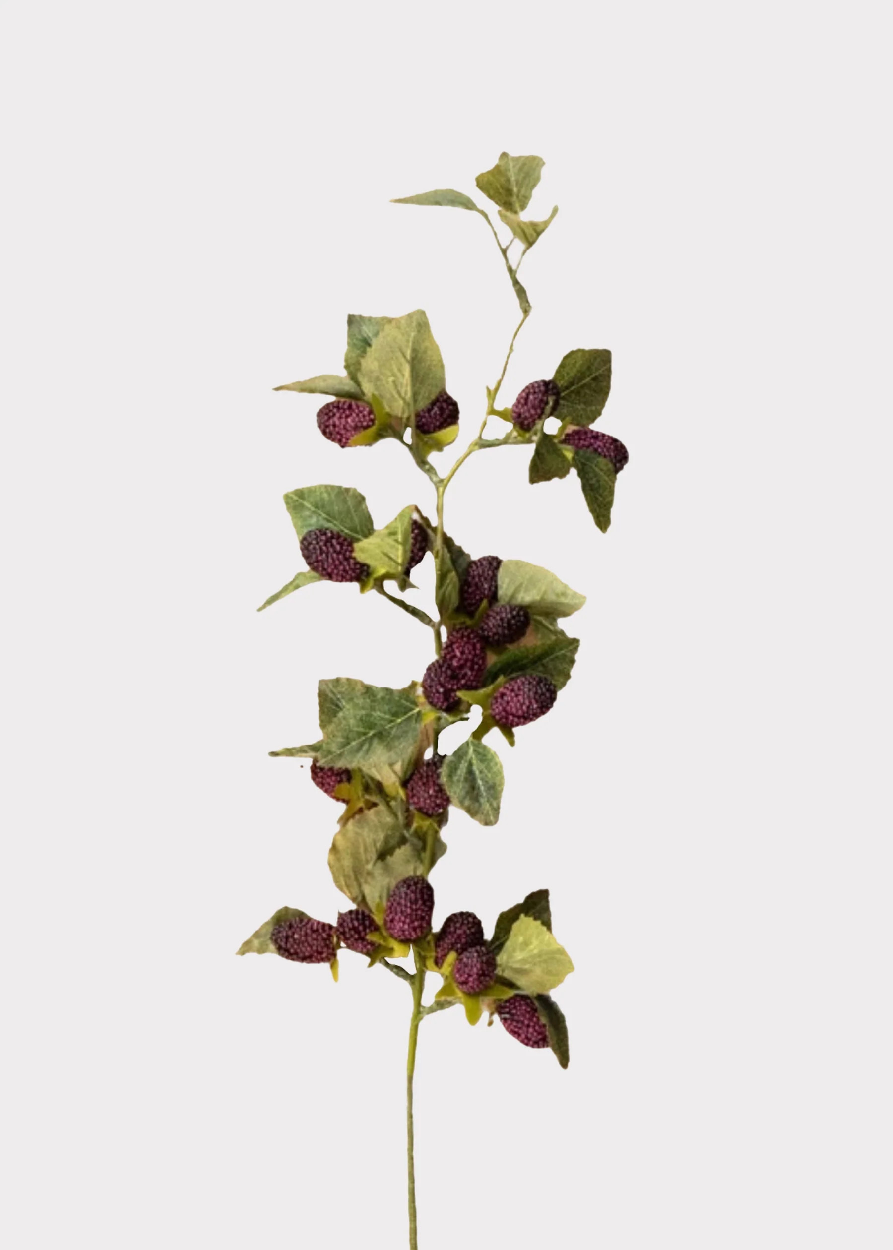 Artificial Berries Mulberry Stem in Dark Purple - 28" | Afloral