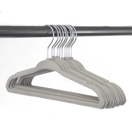 Closet Complete 50 Pack Baby Sized Non slip Velvet hangers - Light Grey (more colors available) | Walmart (US)