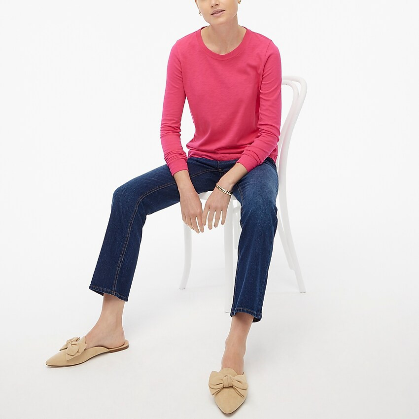 Long-sleeve crewneck girlfriend tee | J.Crew Factory