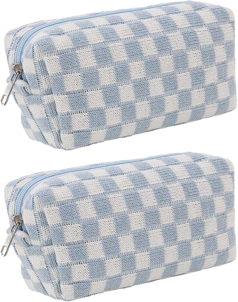 SxoSyo 2 Pcs Cosmetic Bags for Women Makeup Bag Purse Travel Toiletry Zipper Storage Pouch Make u... | Amazon (US)