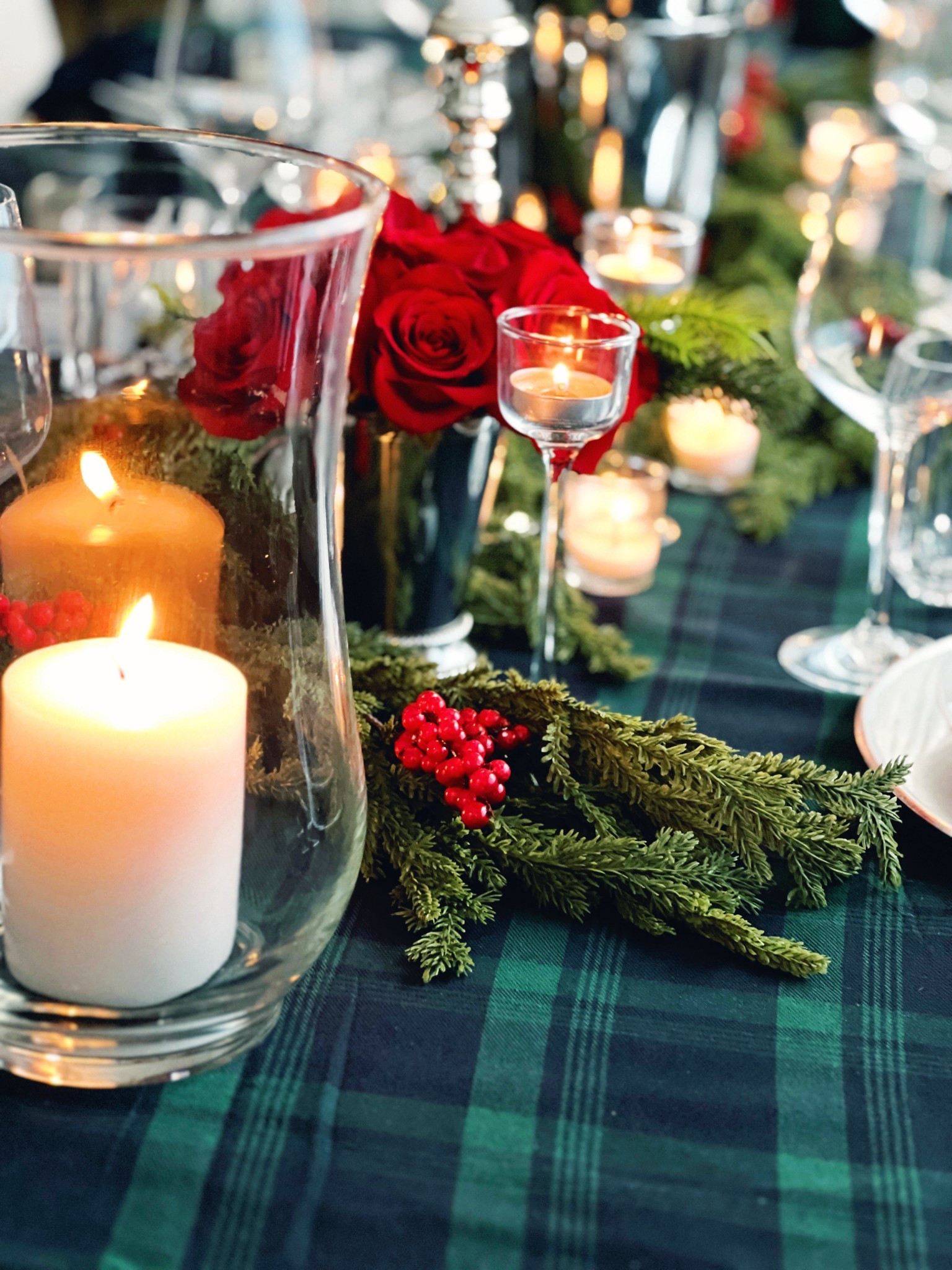 The secret to the perfect tablescape is lighting! Your candle ambience is the magic to any tablescape you create! Use several levels of lighting! Hurricane, hurricane candle, votives, glass candle holders, mini candle stems, candle lighting, holiday tablescape ideas

#LTKHome #LTKSeasonal #LTKHoliday