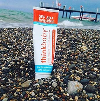 Baby Sunscreen Natural Sunblock by Thinkbaby, Safe, Water Resistant Sunscreen - SPF 50+ (3 ounce) | Amazon (US)