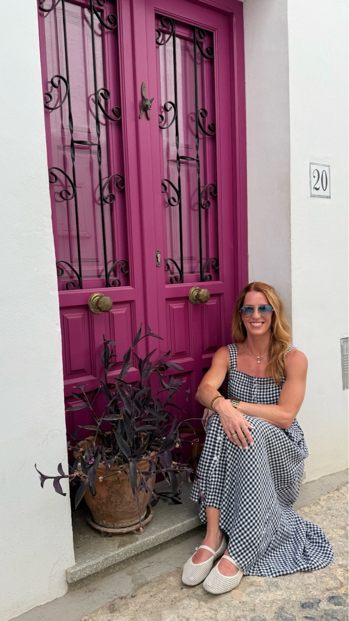 What I wore in Spain. Airy gingham dress was perfect for exploring charming villages. The Mary Jane’s are seriously some of the most comfortable shoes I own. Great cushion support.