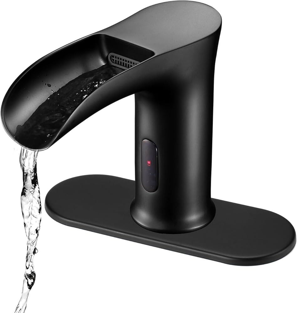 Automatic Sensor Touchless Waterfall Bathroom Sink Faucet, Modern Electronic Sensor Lavatory Fauc... | Amazon (US)