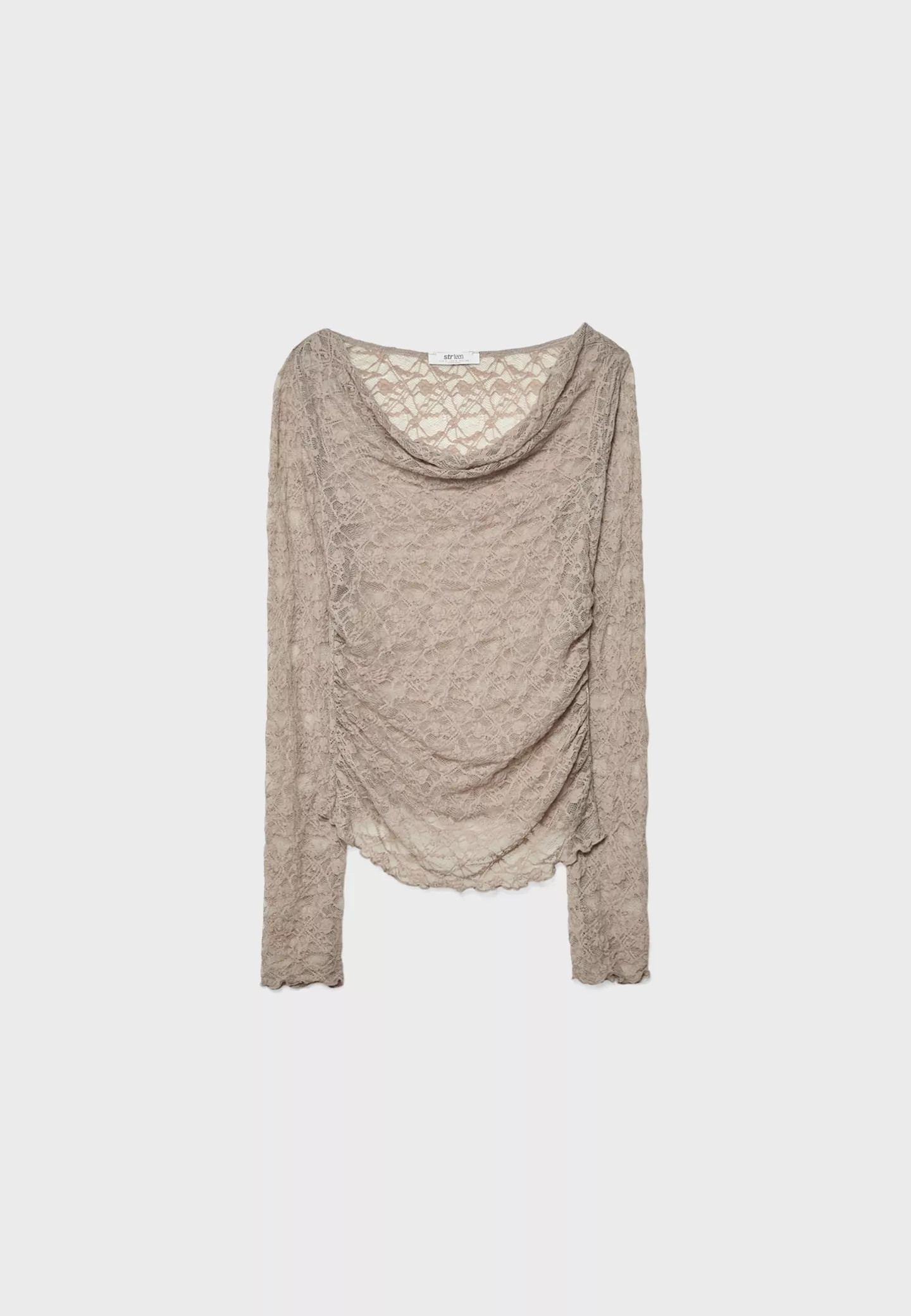 Draped lace top | Stradivarius (UK)