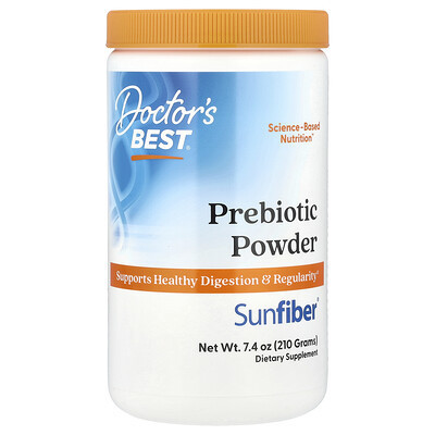Doctor's Best, Prebiotic Powder, Sunfiber®, Unflavored, 7.4 oz (210 g) | iHerb