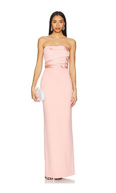 SOLACE London Afra Maxi Dress in Putty Pink from Revolve.com | Revolve Clothing (Global)