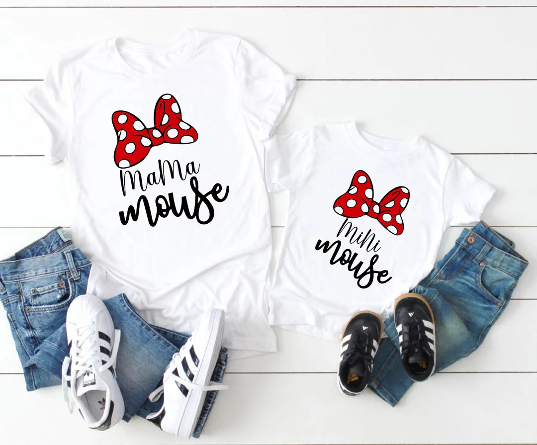 Disney Mama and Mini Shirt,mama Mouse T-shirt,mama and Daughter Shirts,disney Matching Shirts,gif... | Etsy (US)