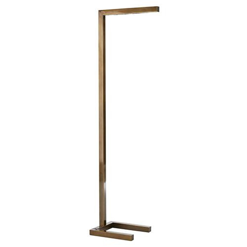 Arteriors Aaron Mid Century Modern Vintage Brass Task Reading Floor Lamp | Kathy Kuo Home