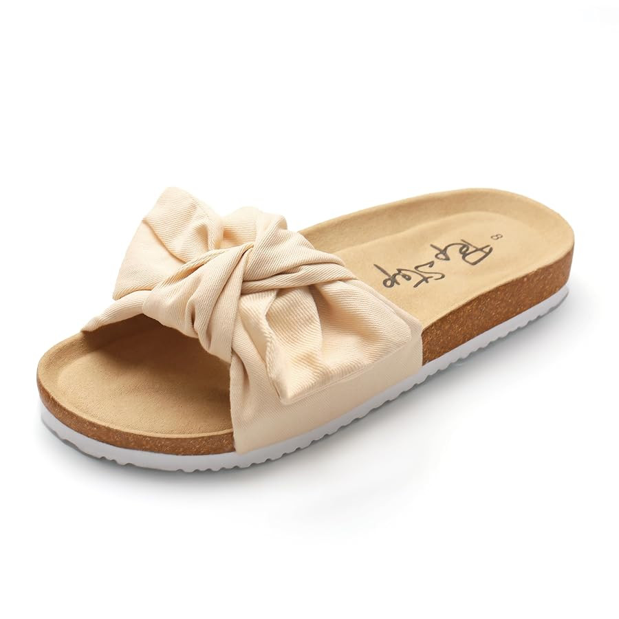 PepStep Slide Sandals for Women or Ladies Dressy Summer Casual, Cute Bow Tie Knot On Top Strap, C... | Amazon (US)