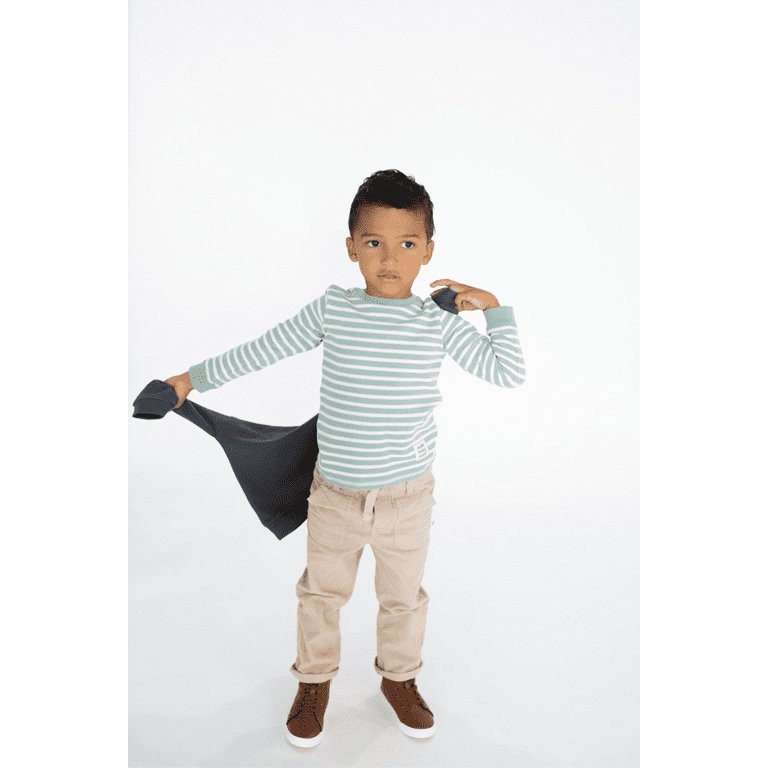 easy-peasy Baby and Toddler Boy Long Sleeve Stripe Rib Tee, Sizes 12 Months-5T | Walmart (US)