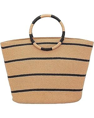 Straw Bag Straw Handbags Tote Bag for Women Straw Tote Bags Rattan Summer Bag Woven Beach Basket ... | Amazon (US)