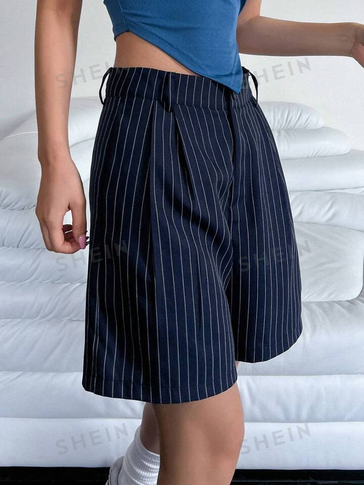 DAZY Casual Loose Striped And Printed Women Shorts | SHEIN