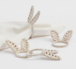Bunny Ears Handwoven Napkin Rings - Set of 4 | Pottery Barn (US)