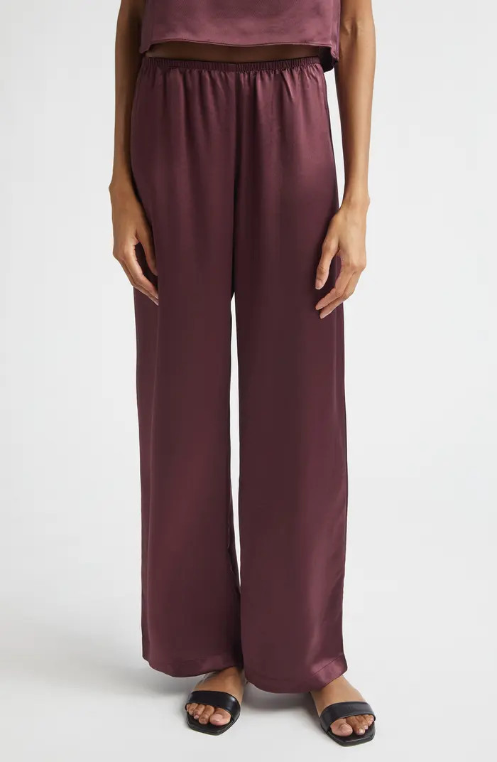 Barb Wide Leg Satin Pants | Nordstrom