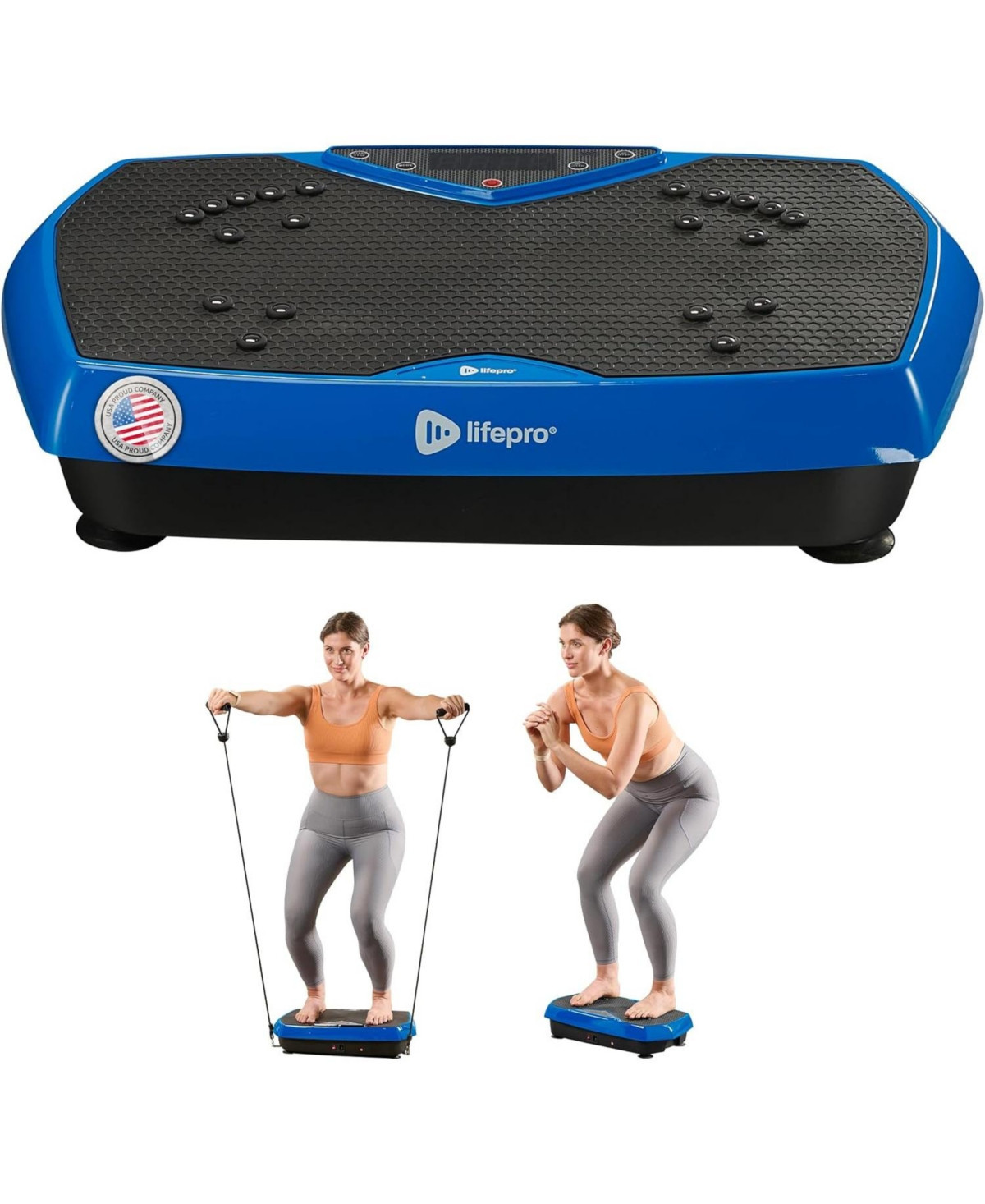 LifePro Vibration Plate with Magnetic Acupoints – Full Body Workout & Lymphatic Drainage Machine - Blue | Macy's