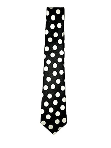 White and Black Polka Dot Tie Necktie Unisex | Amazon (US)
