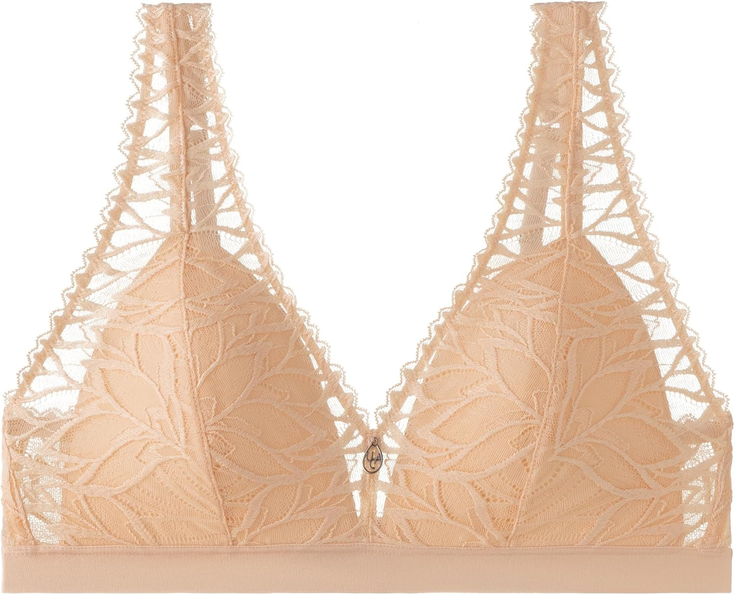 UCA Lingerie Comfort Wireless Lace Bralette for Women, Light Padded Bra, Longline Bralette with Soft | Amazon (US)