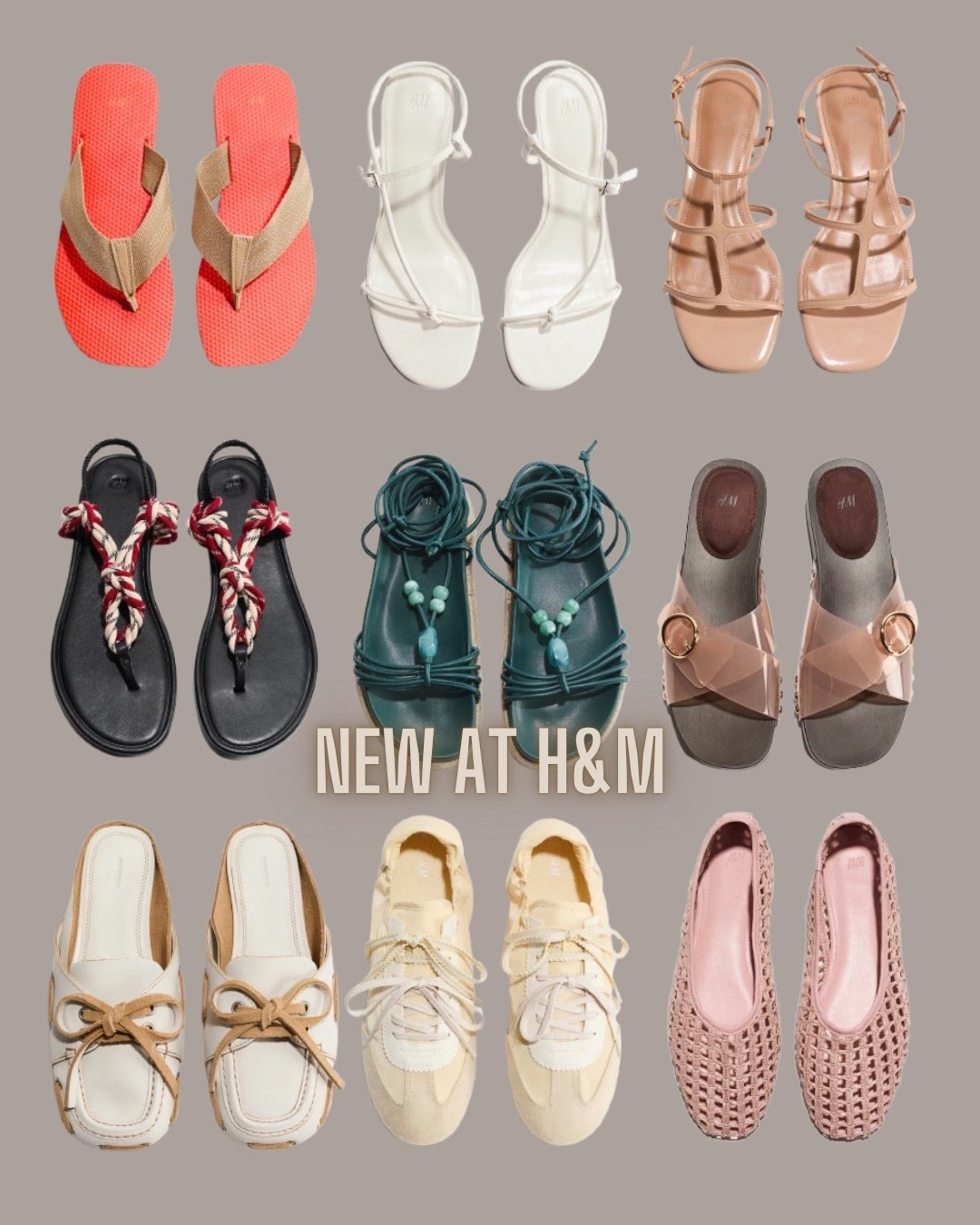 H&M fashion
Sandals
Summer shoes
Ballet flats
Flip flops
Gladiator sandals