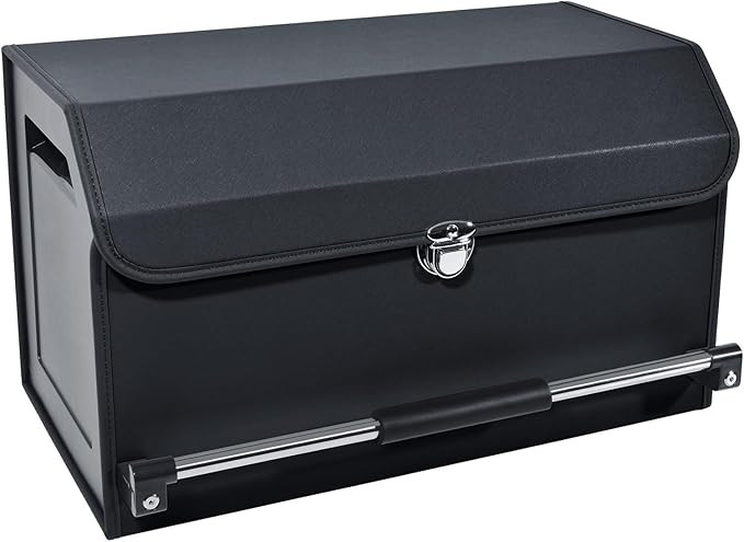 XCF Trunk Organizer for SUV, Foldable Leather Car Trunk Organizer with Lid and Sturdy Handle, Col... | Amazon (US)