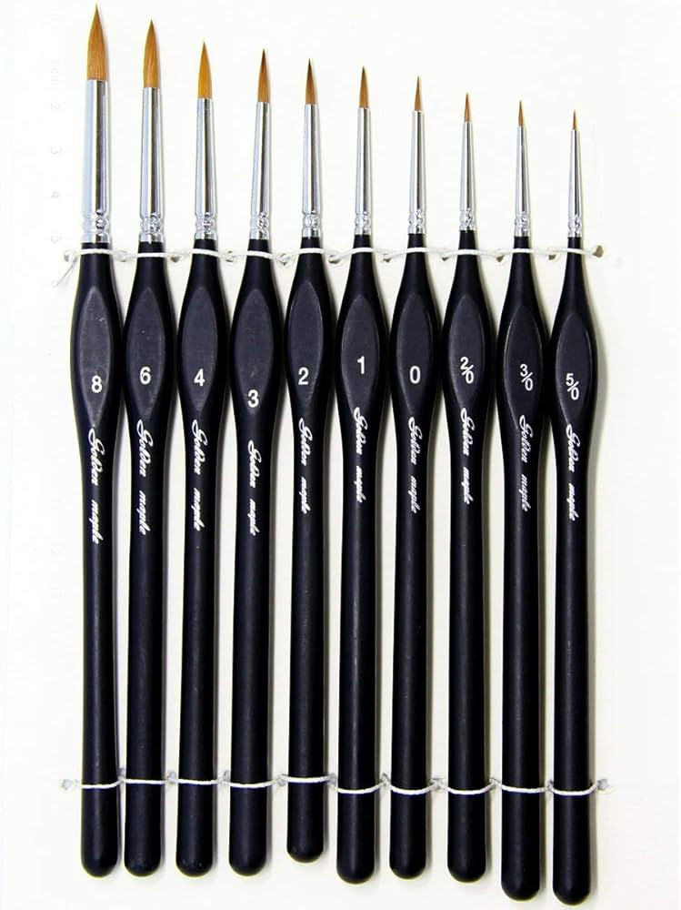 Detail Paint Brushes Set 10pcs Miniature Brushes for Fine Detailing & Art Painting - Acrylic, Wat... | Amazon (US)