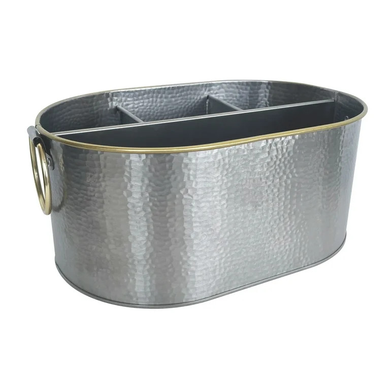 Better Homes & Gardens Stainless Steel Hammered Multiuse Caddy,11.96 in x 7.99 in | Walmart (US)