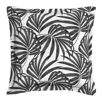 allen + roth Floral Black Fern Leaves Square Throw Pillow Lowes.com | Lowe's