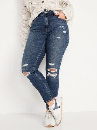 High-Waisted Rockstar Super Skinny Ripped Jeans for Women | Old Navy (US)