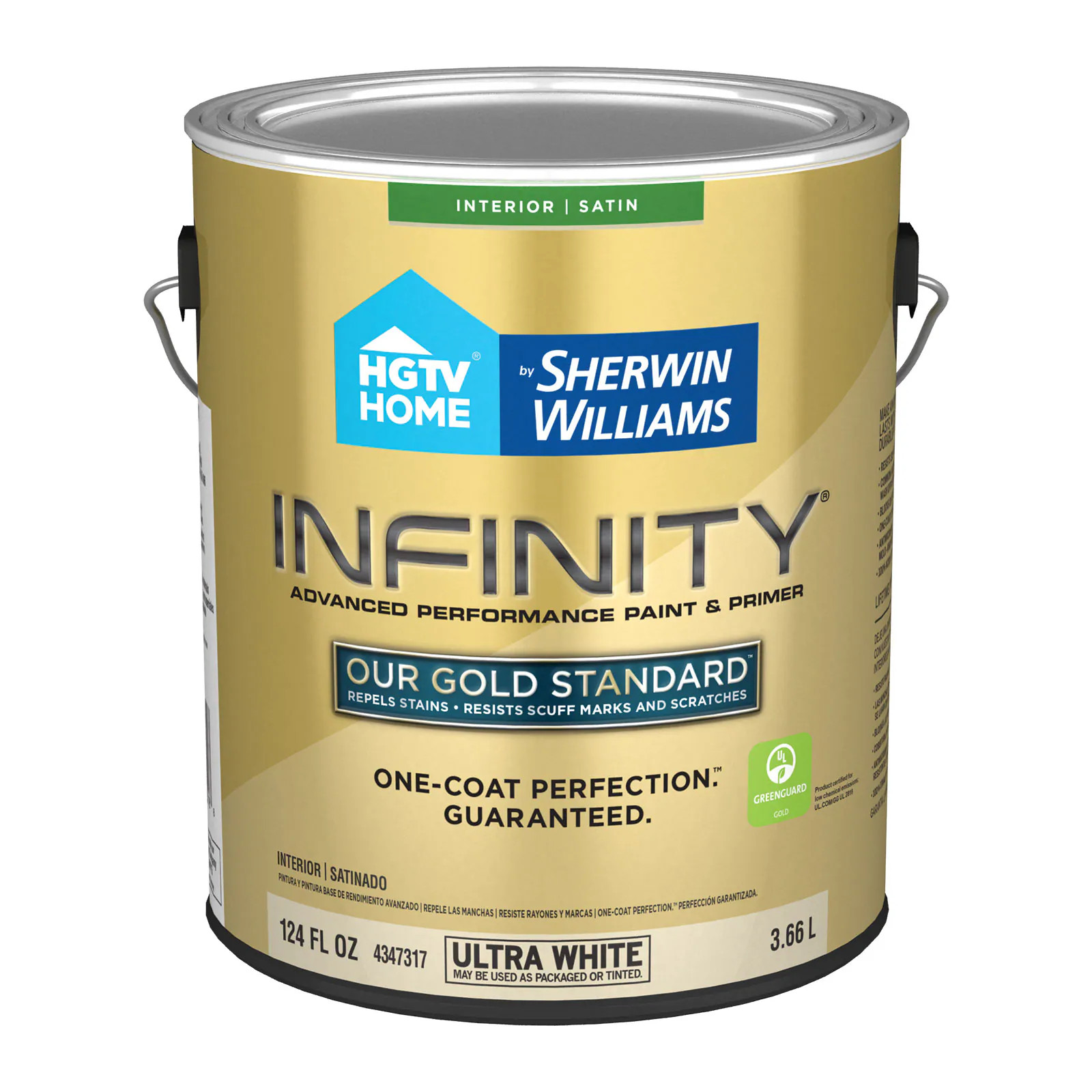HGTV HOME by Sherwin-Williams  Infinity Satin Ultra White Tintable Interior Paint Paint + Primer... | Lowe's