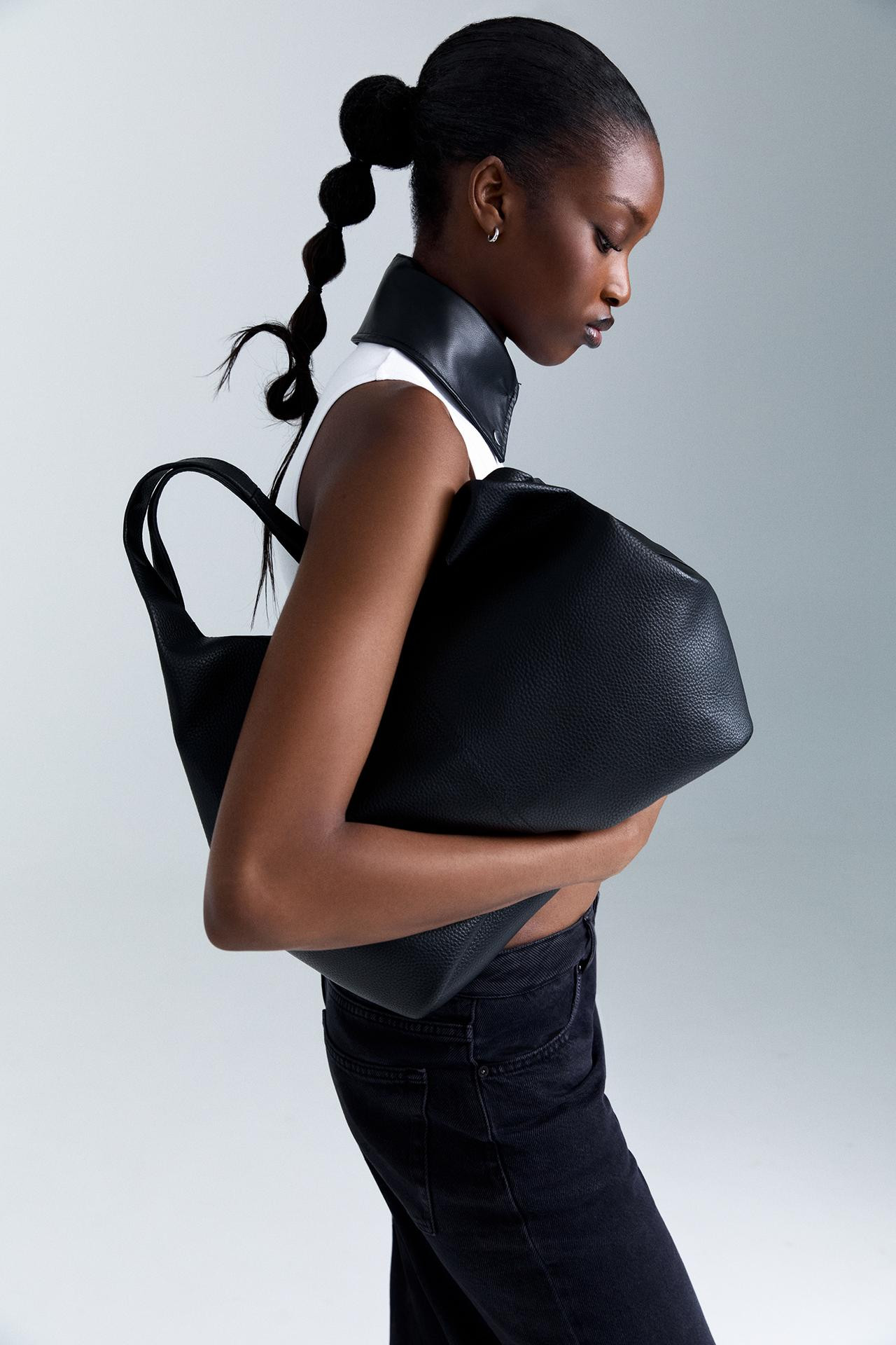 Faux leather shopper bag | PULL and BEAR UK