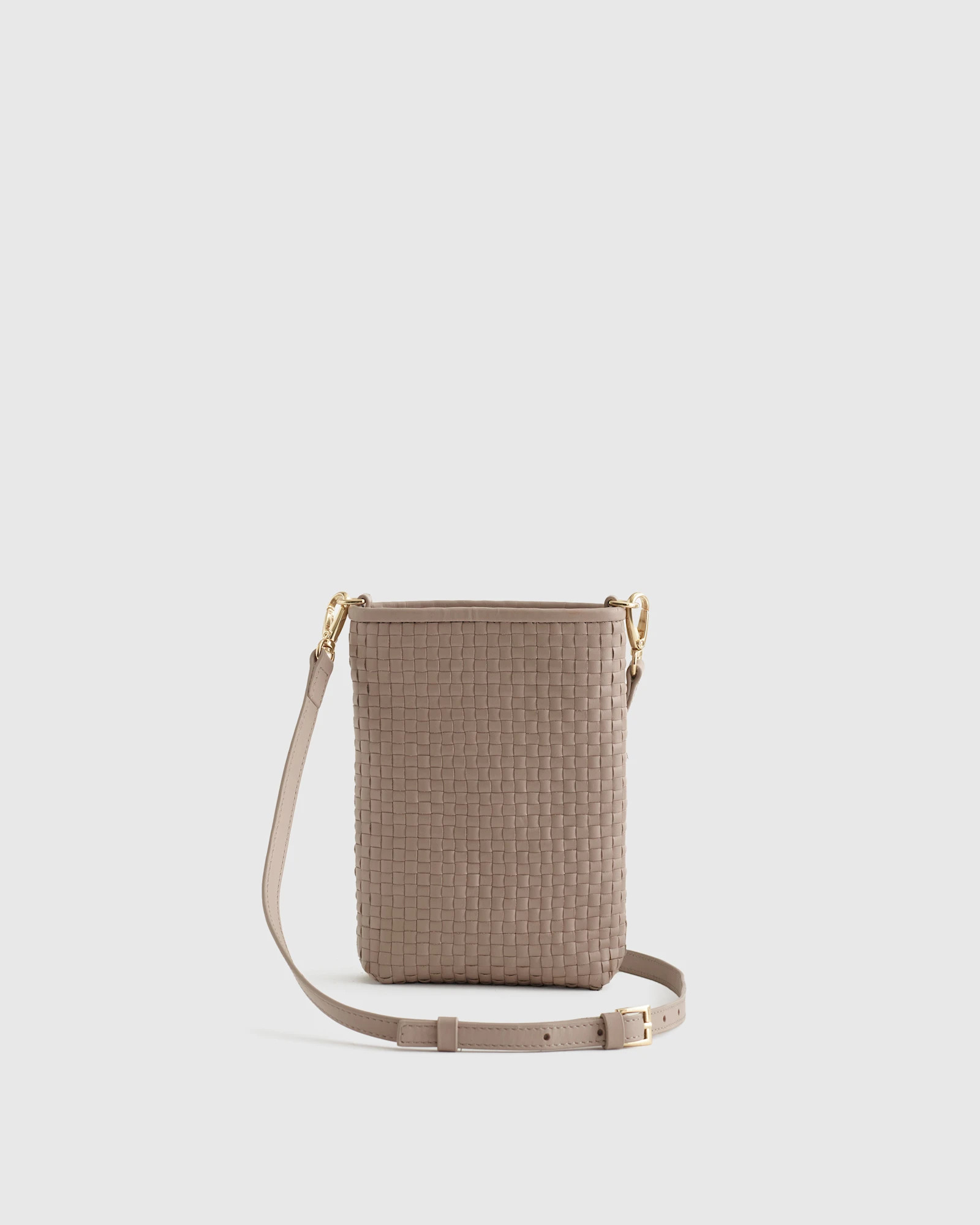 Italian Leather Handwoven Phone Crossbody | Quince