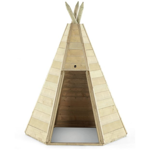 Plum Teepee Hideaway Children's Wooden Play Tent | argos.co.uk