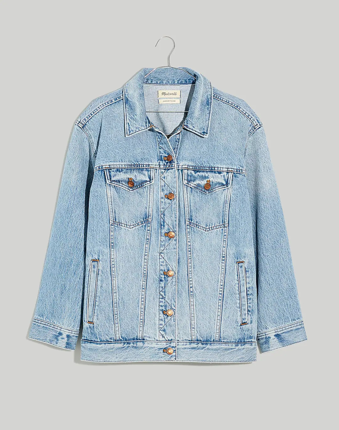 The Oversized Trucker Jean Jacket in Kelson Wash | Madewell