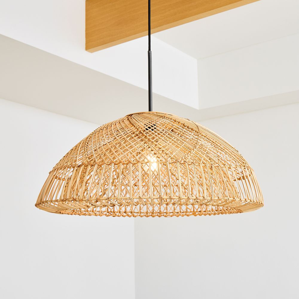 Wicker Dome Pendant (28") | West Elm | West Elm (US)