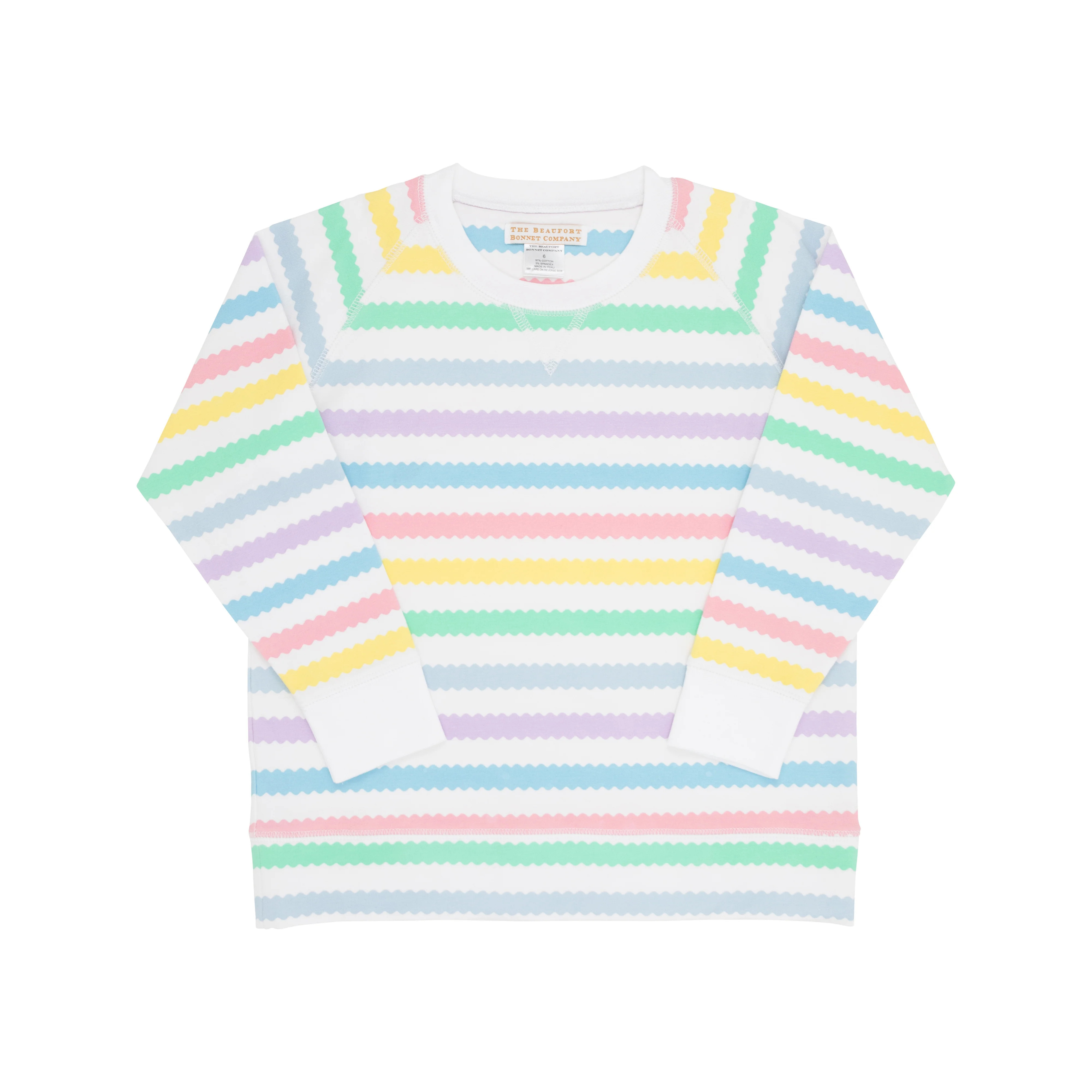 Cassidy Comfy Crewneck - Wellington Wiggle Stripe | The Beaufort Bonnet Company