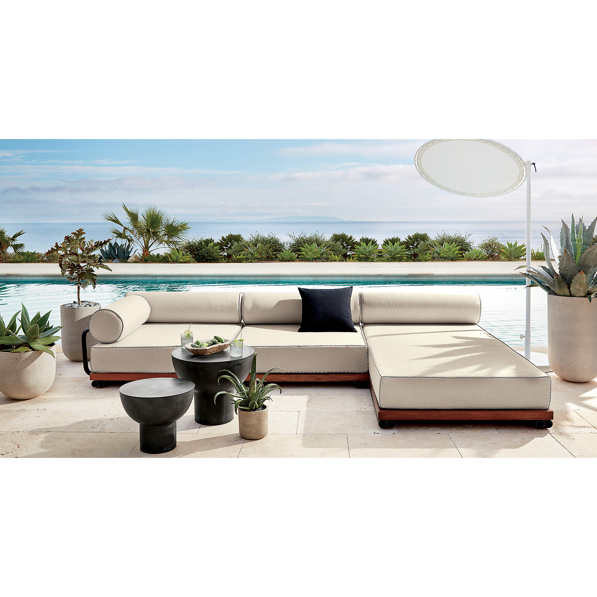 Bizerte Outdoor Patio Armless Chair + Reviews | CB2 | CB2