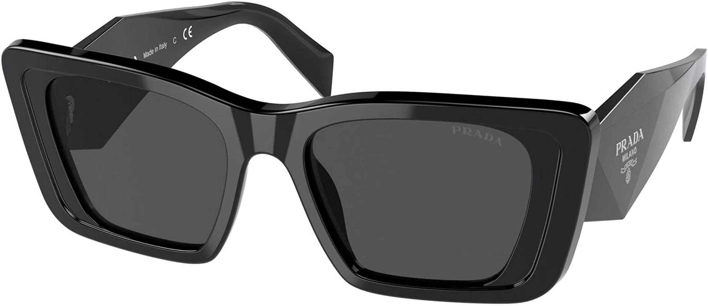 Prada PRADA SYMBOLE PR 08YS Black/Dark Grey 51/18/145 women Sunglasses | Amazon (US)