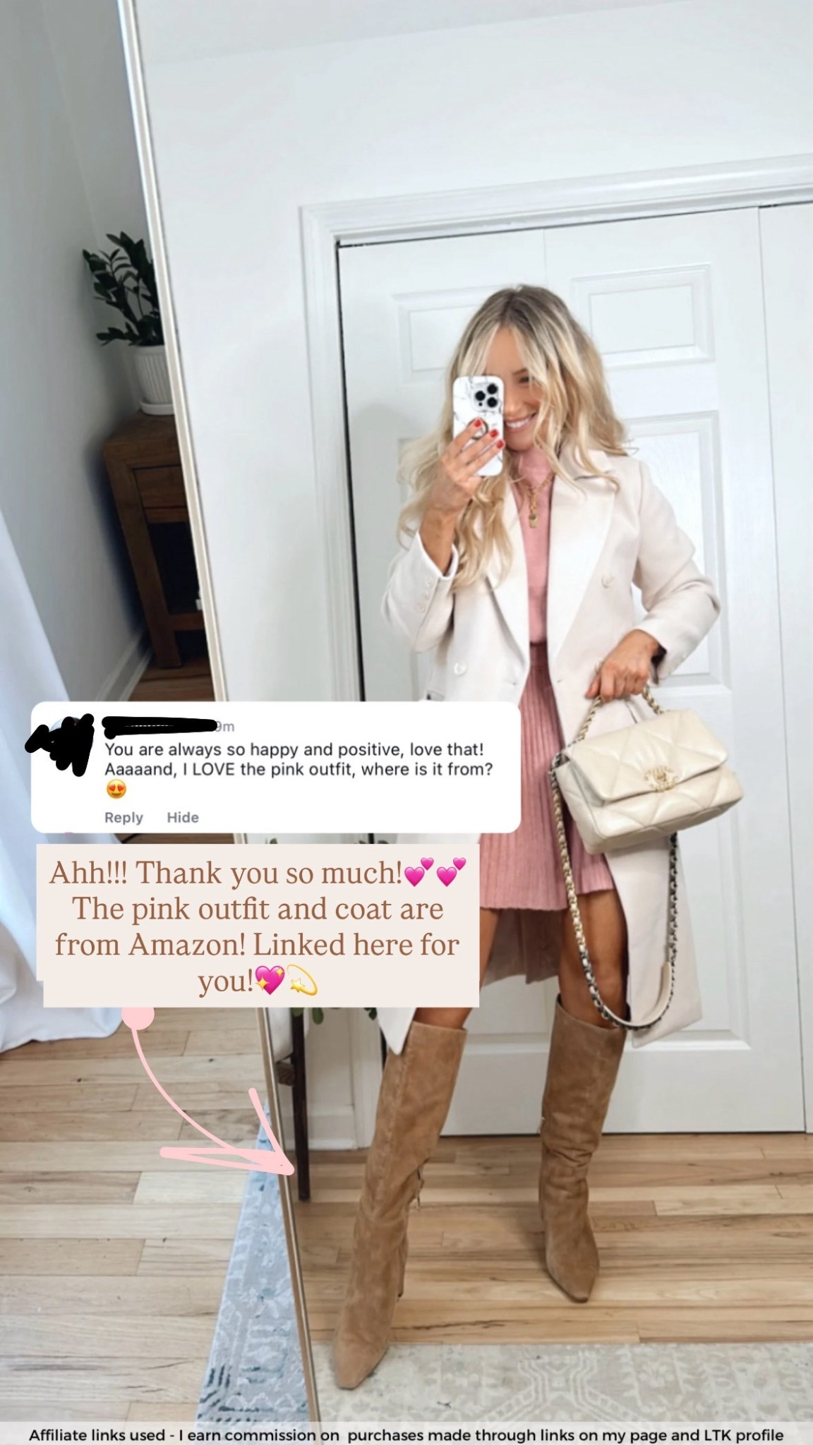 Amazon pink outfit and  coat