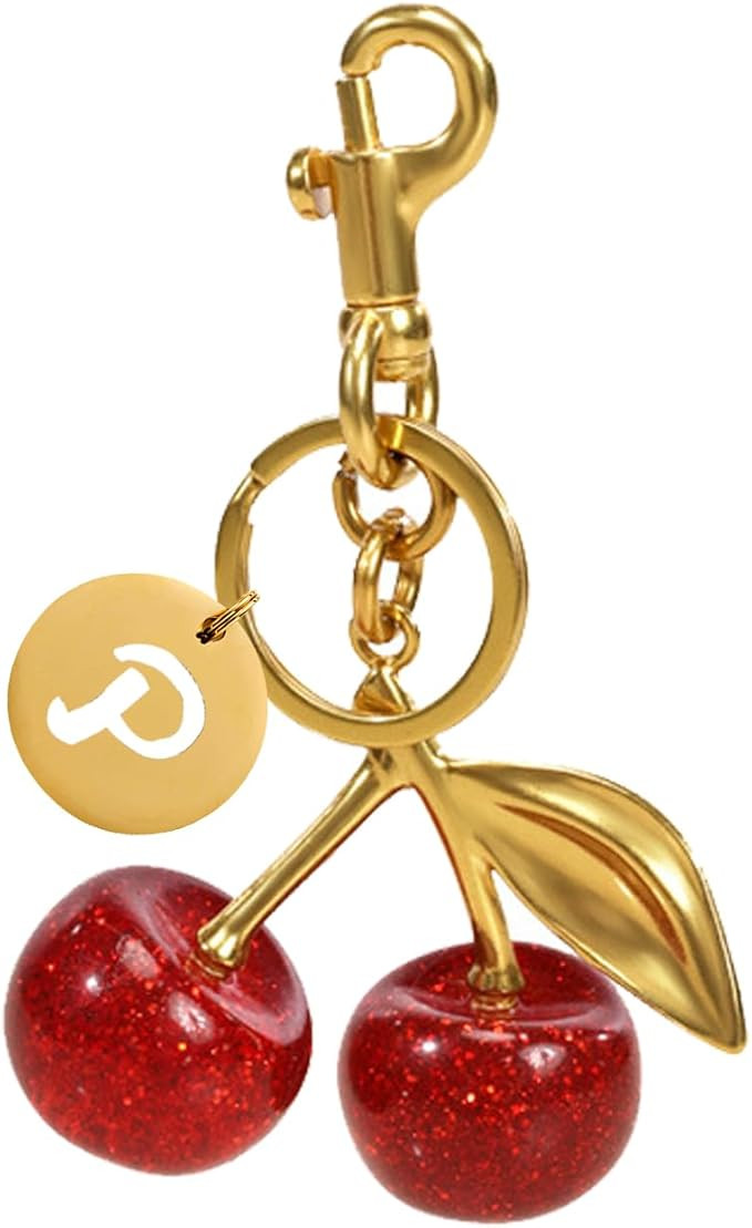 Cherry Bag Charm, Cherry Keychain Accessory Purse Charm for Women | Amazon (US)