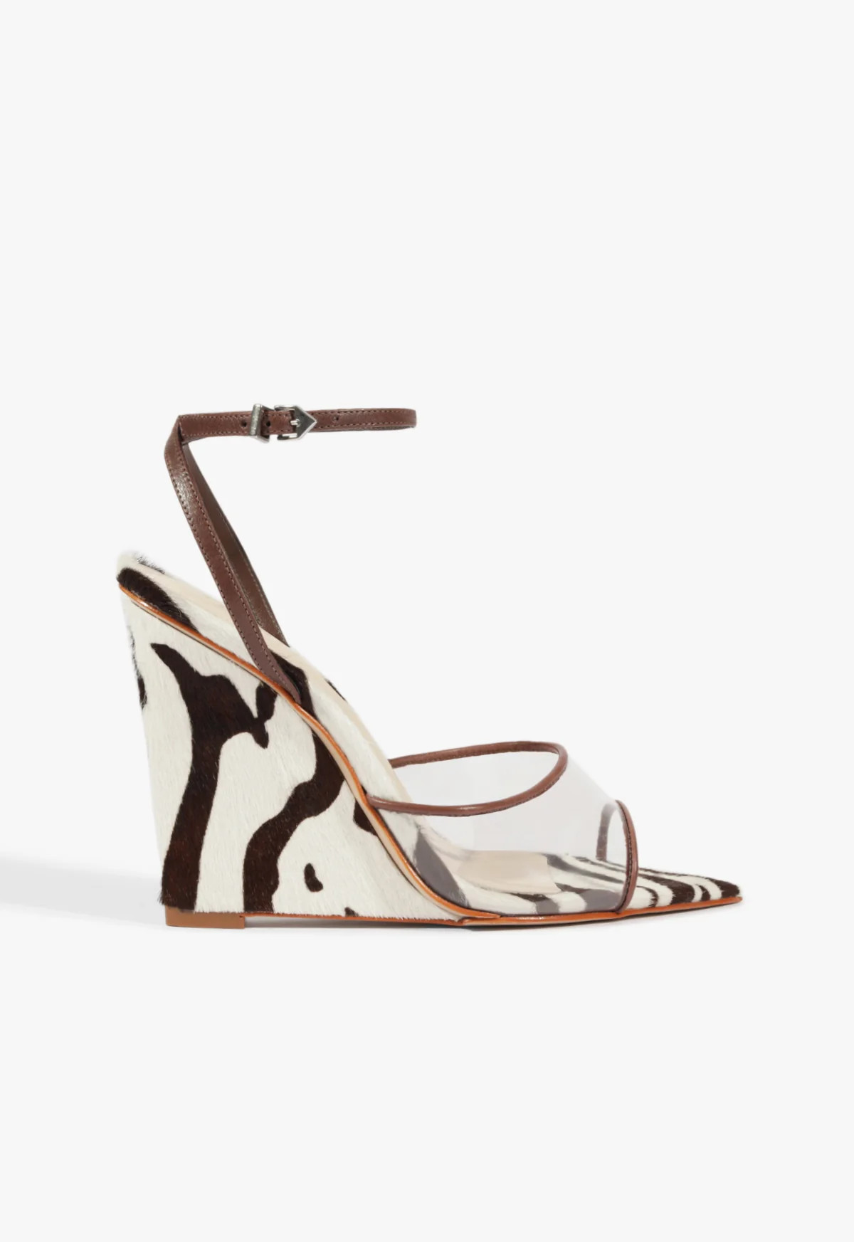 Elodie Wedge Sandal | Brown | Vinyl | Schutz (US)